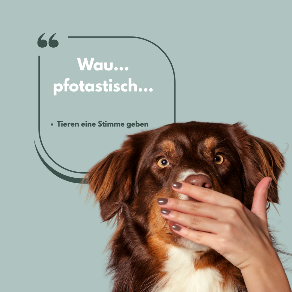 Home Brauner Hund hält sich die Pfote vor das Maul – Dem Tier eine Stimme geben